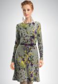 Платье Пеликан разм.48 рост 170 силуэта "песочные часы" - актуальное обращение к моде 60-х. Мягкие формы, женственный крой, подчеркнутая линия талии.